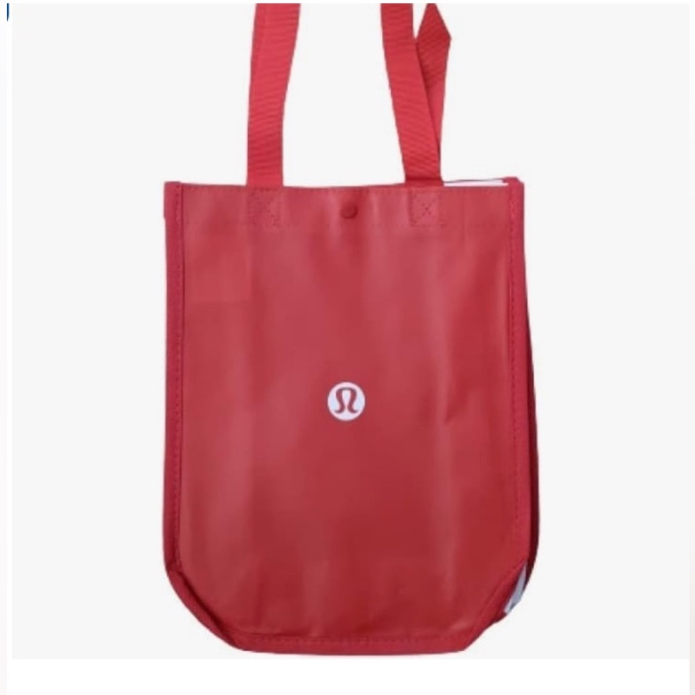 Lululemon Red Reusable Small Shopping Tote Bag